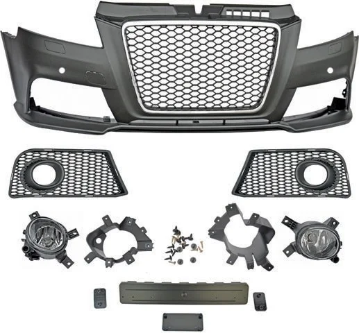 Komplet sprednji odbijač Audi A3 (8P) - RS izgled, črna maska